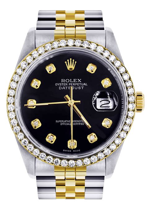 silver and gold rolex white face|rolex date just black dial.